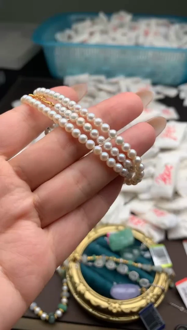 【闪购商品】淡水珍珠颈饰银S925镶嵌  一