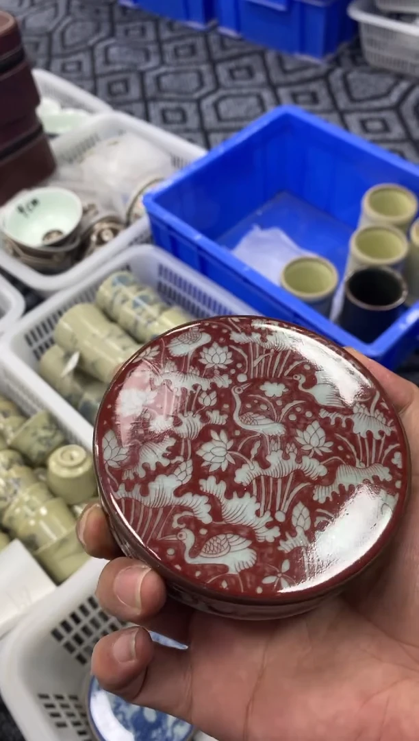 摆件陶景德陶瓷茶具盖置