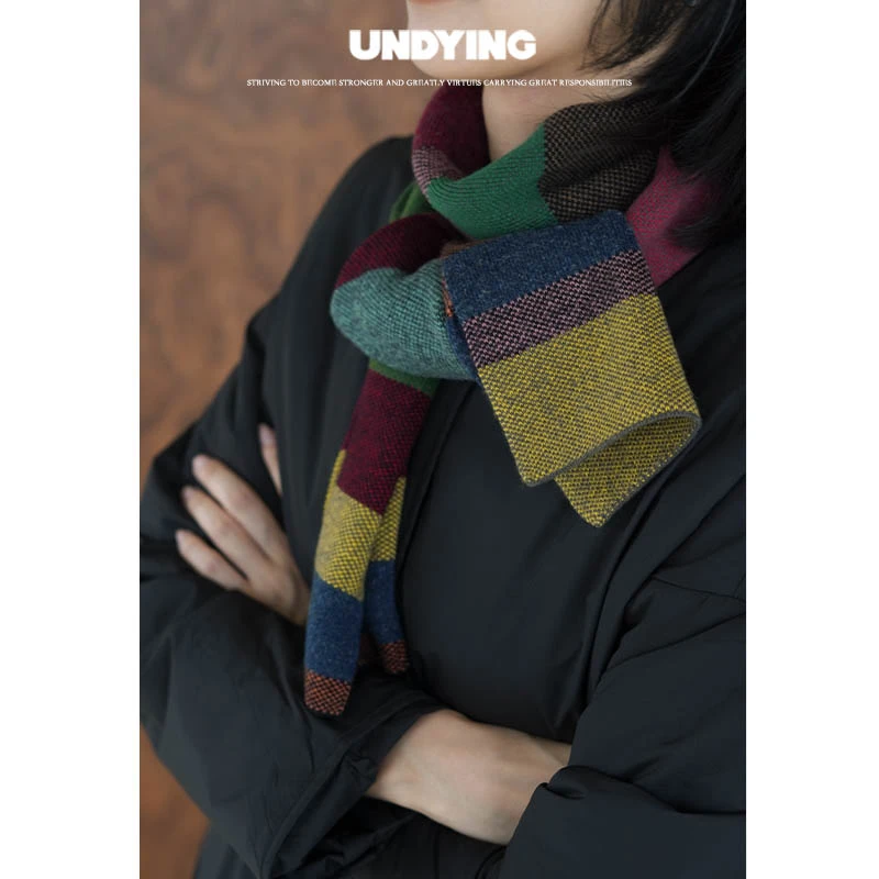 UDNYING JO羊毛彩虹围巾