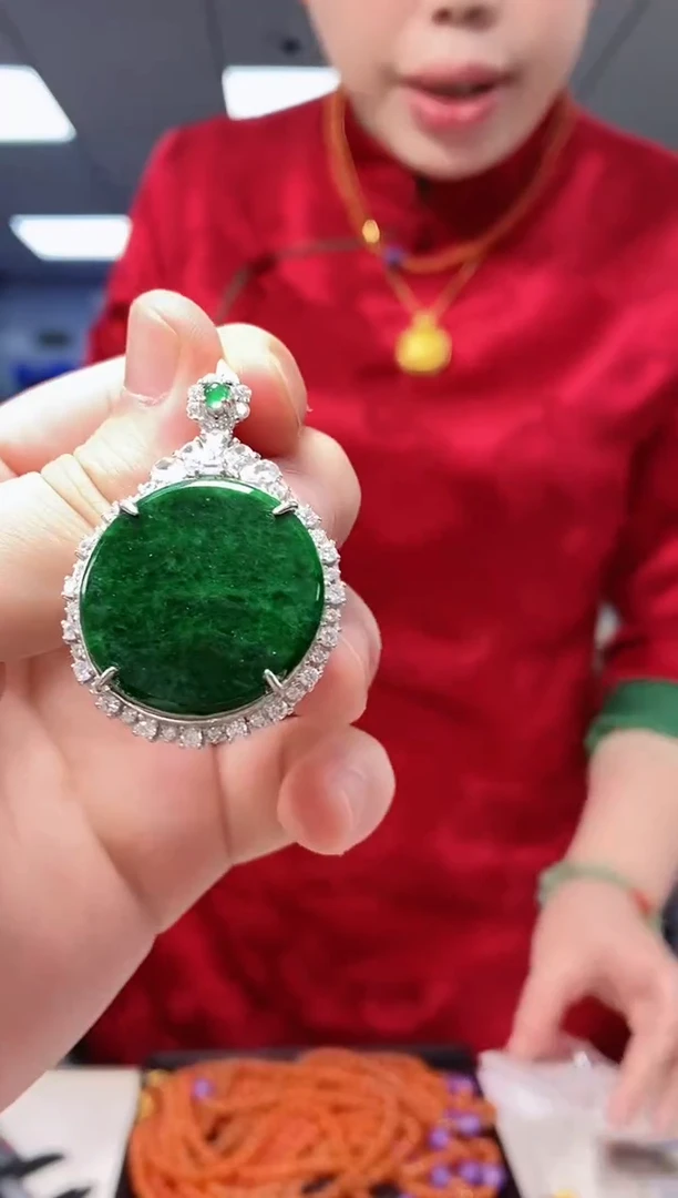 【闪购商品】翡翠颈饰银S925镶嵌G12468