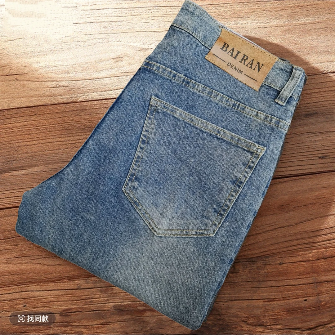 夏季薄款复古男士牛仔裤2025新款弹力百搭修身小直筒九分裤