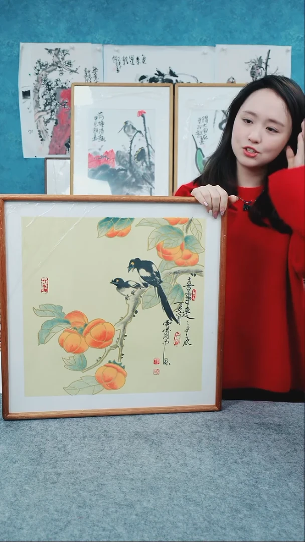 【闪购商品】国画50*50本土老师花鸟