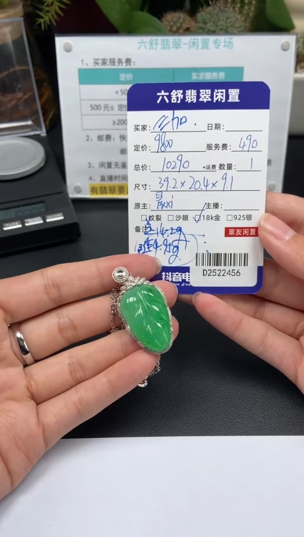 颈饰18K金镶嵌翡翠?****式D2522456
