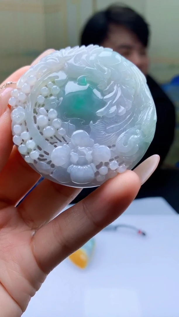 【闪购商品】定制翡翠未镶嵌5060ty-毛货挂件45