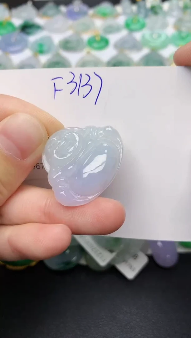 颈饰18K金镶嵌翡翠天然缅甸A货翡翠百元以上9元证书费自理