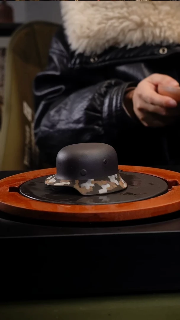 茶壶紫砂?***?三川紫砂十级福利迷彩盔盔杯