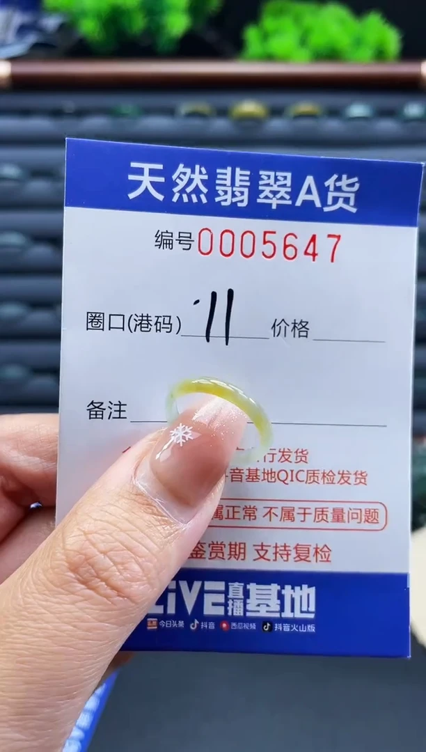 未镶嵌戒指翡翠戒圈