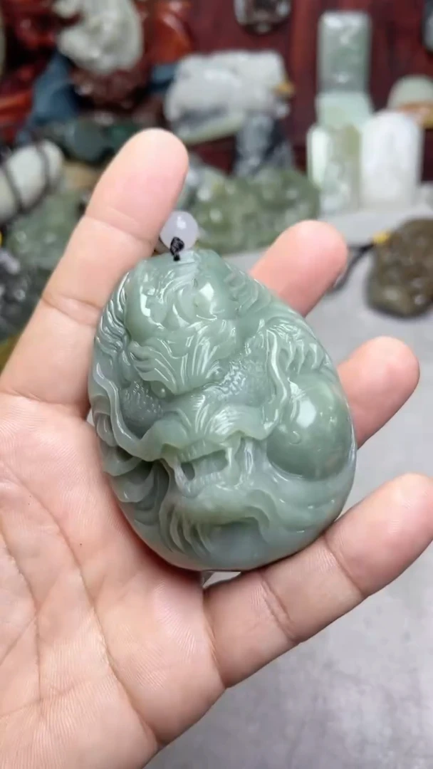 和田玉未镶嵌把件-