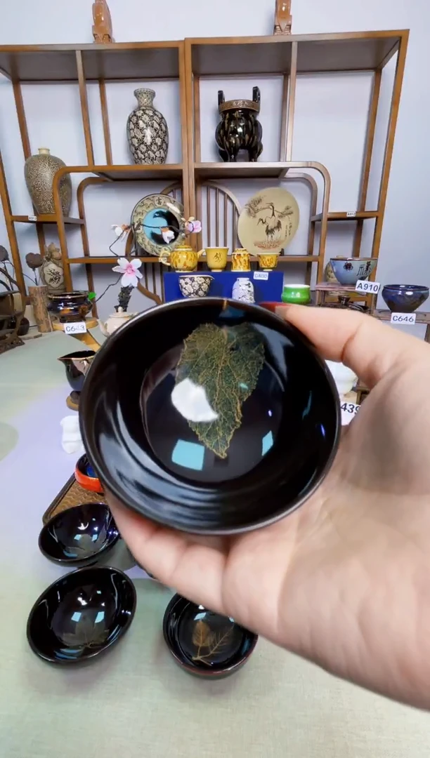 【特价真叶入盏1300度】非遗大师手工高温瓷特价款