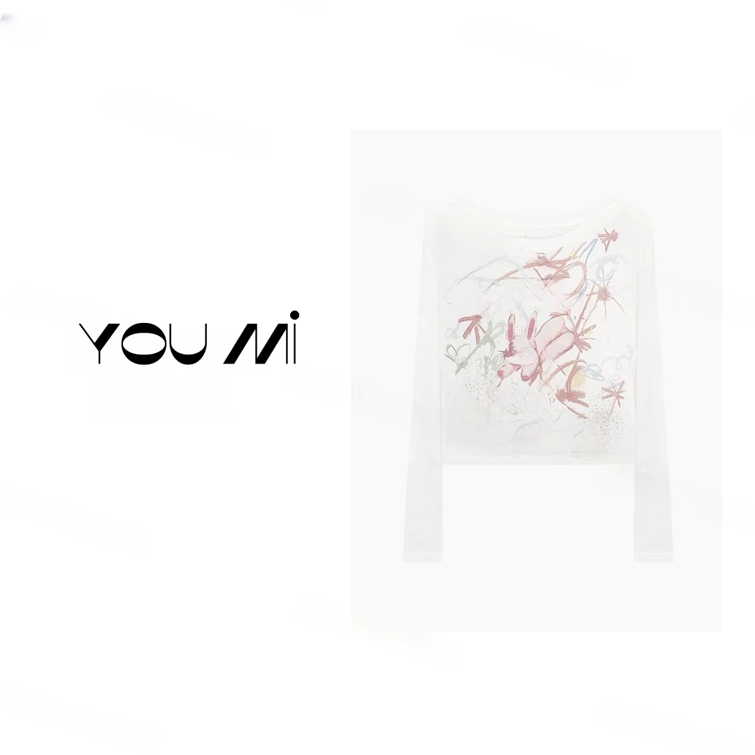 【粉兔兔防晒】卡通趣味美式街头宽松百搭时尚T恤上衣8961