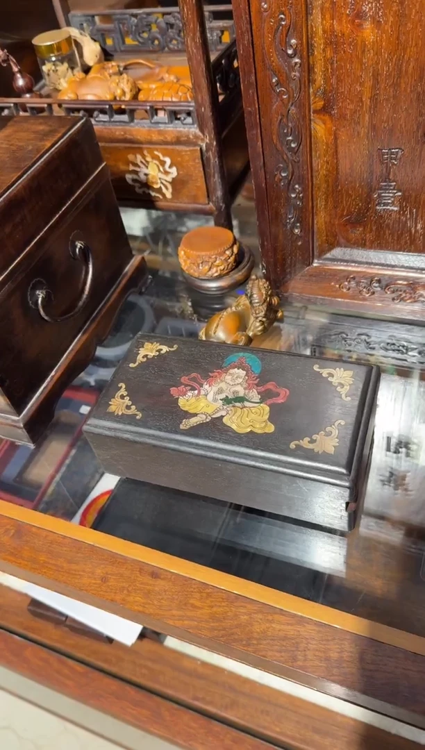 木紫檀坐财神机关盒198.88888888888