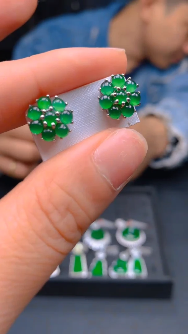 【闪购商品】翡翠耳饰未镶嵌0766626007/多样性发一