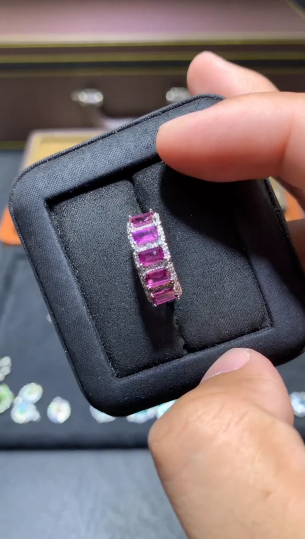 未镶嵌戒指石榴石W80