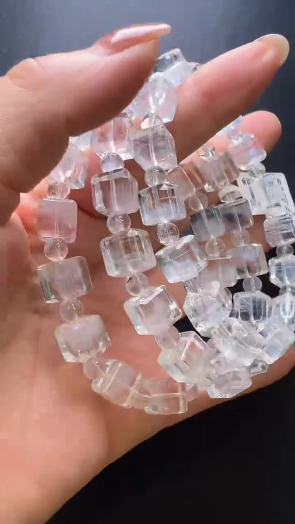 手串未镶嵌水晶蓝针方糖手串 X38178多样性发一