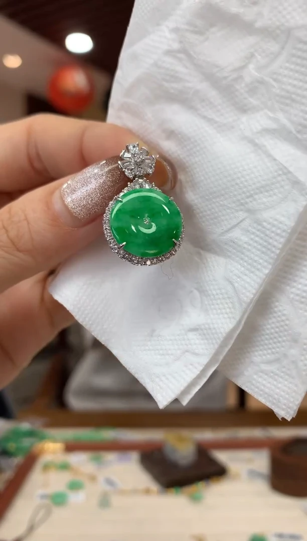 吊坠(不含链)未镶嵌翡翠L**️平安扣
