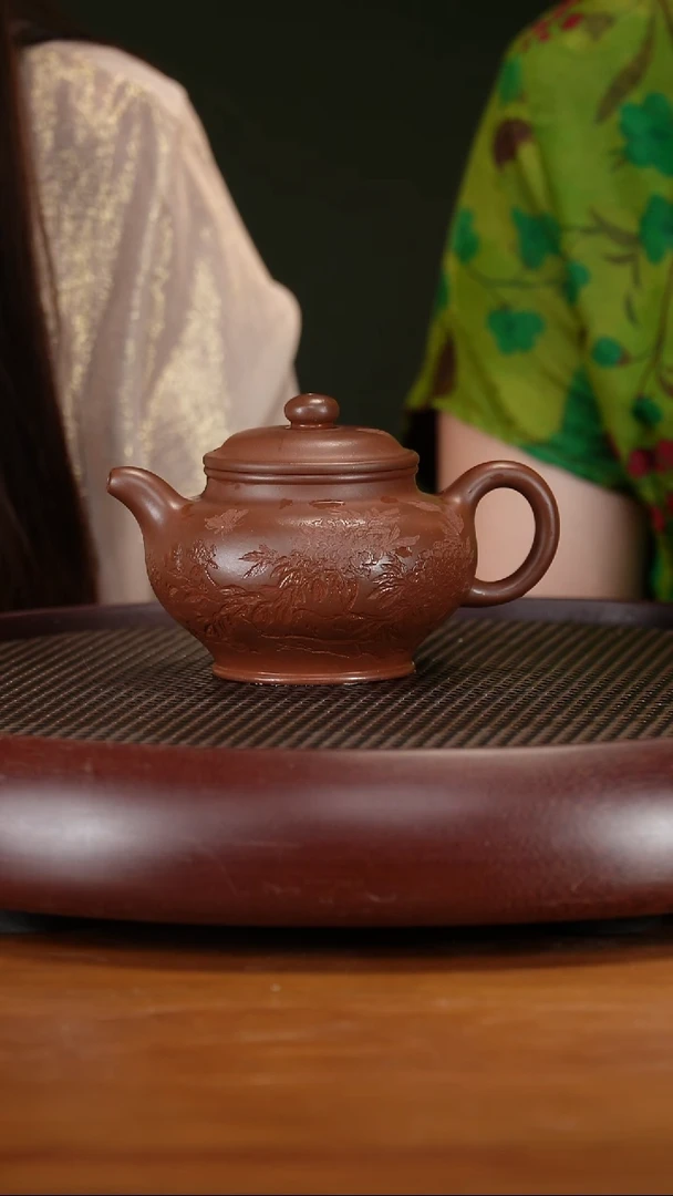 茶壶紫砂32CH掇只  紫檀泥 280cc