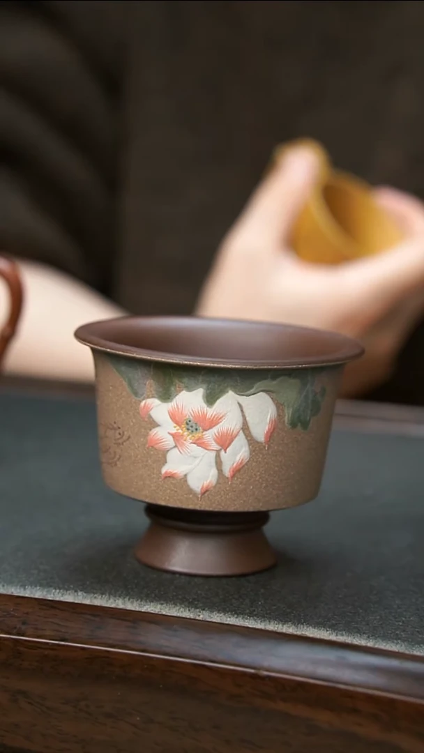 【闪购商品】紫砂茶壶荷花高足杯