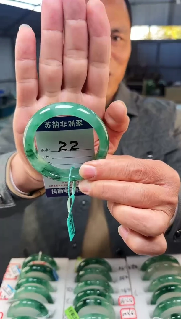 未镶嵌手镯石英质玉（非洲翠）59+