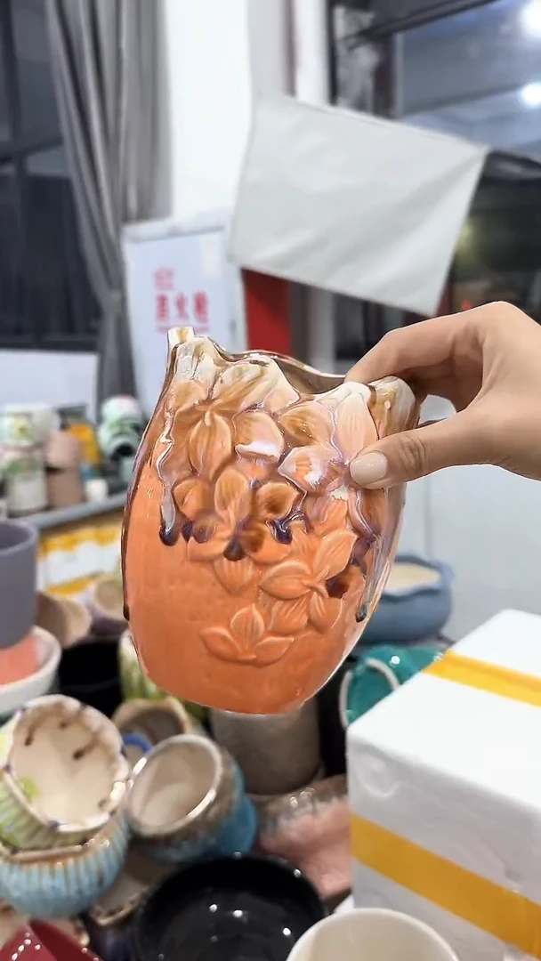 高温陶瓷花盆+E49