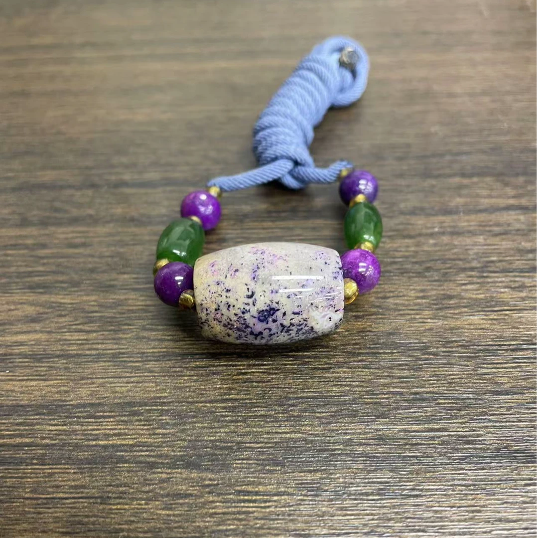 【小杰推荐】冰晶紫多色圆珠配桶珠项链 （多样性发其一）9189