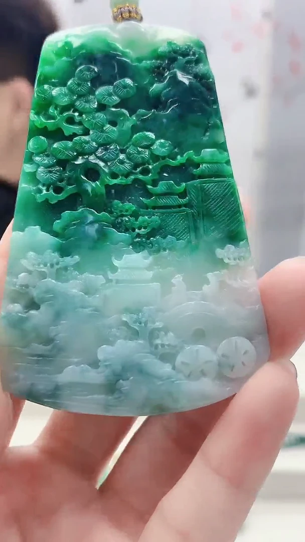 定制翡翠未镶嵌5159lr-毛货挂件90