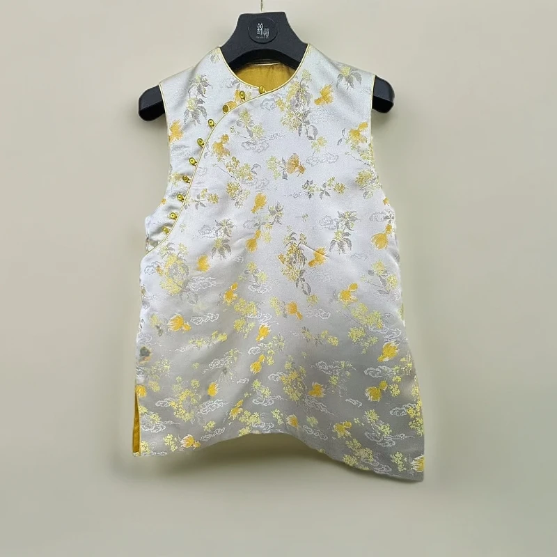 新中式金鱼桂花连衣裙