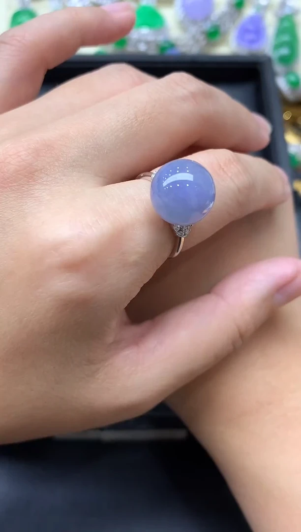 18K金镶嵌戒指翡翠580-中国好珍宝