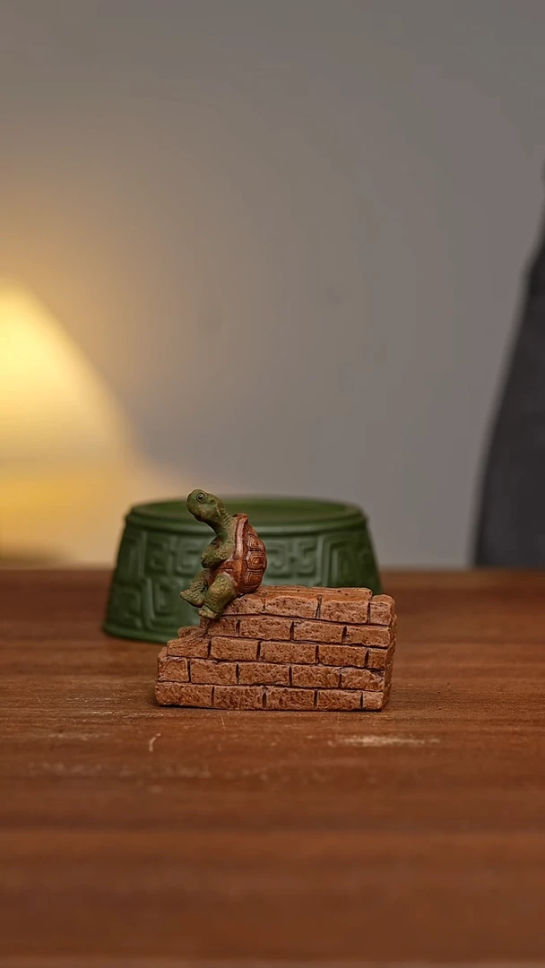 茶壶紫砂城墙龟香插茶宠