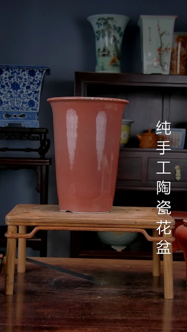 B****杰景德镇陶瓷手工花盆
