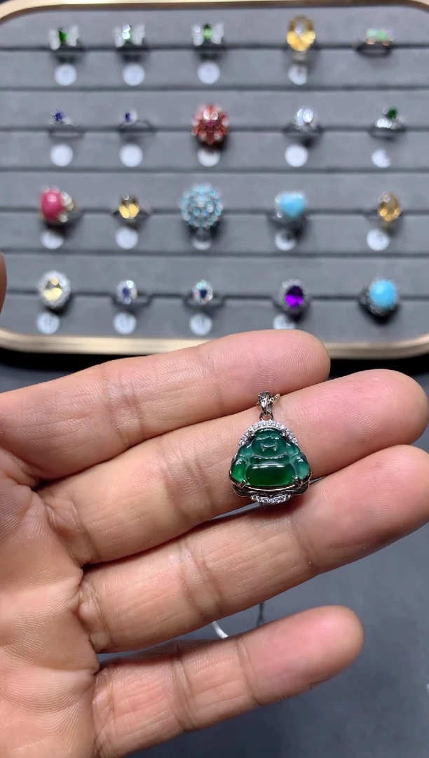 翡翠未镶嵌颈饰W33（随机性发货只发一单）