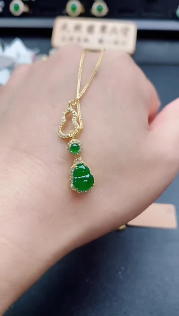 套链银S925镶嵌翡翠1