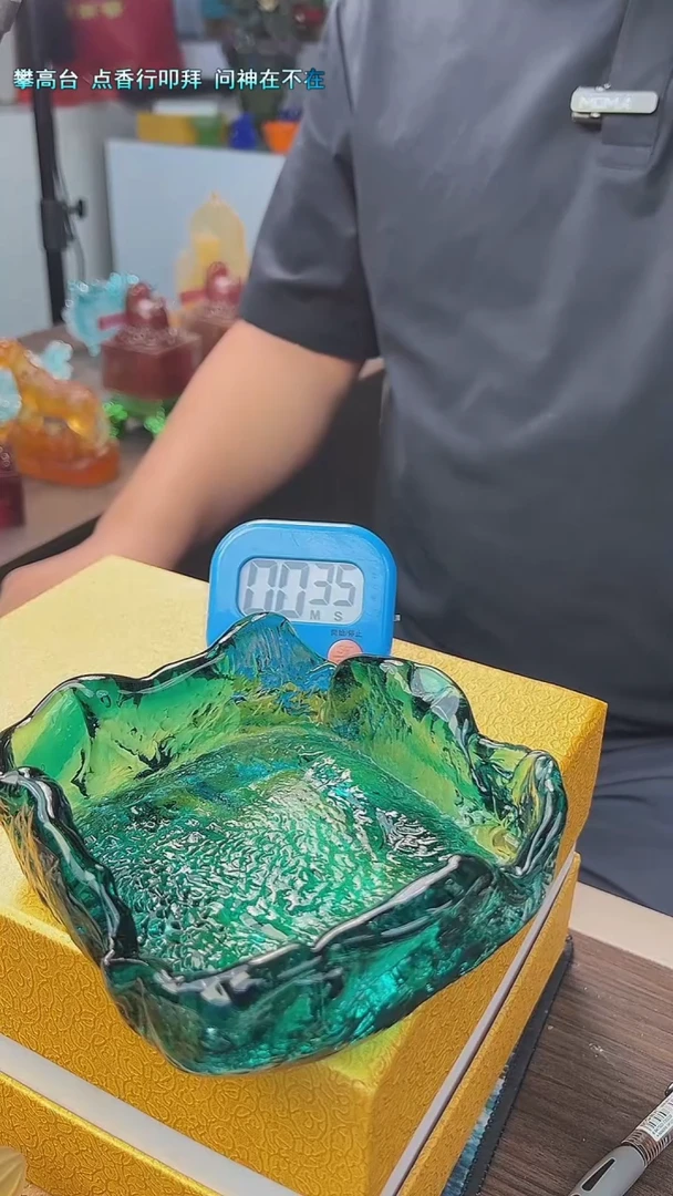 泥塑七*云古法琉璃艺术摆件