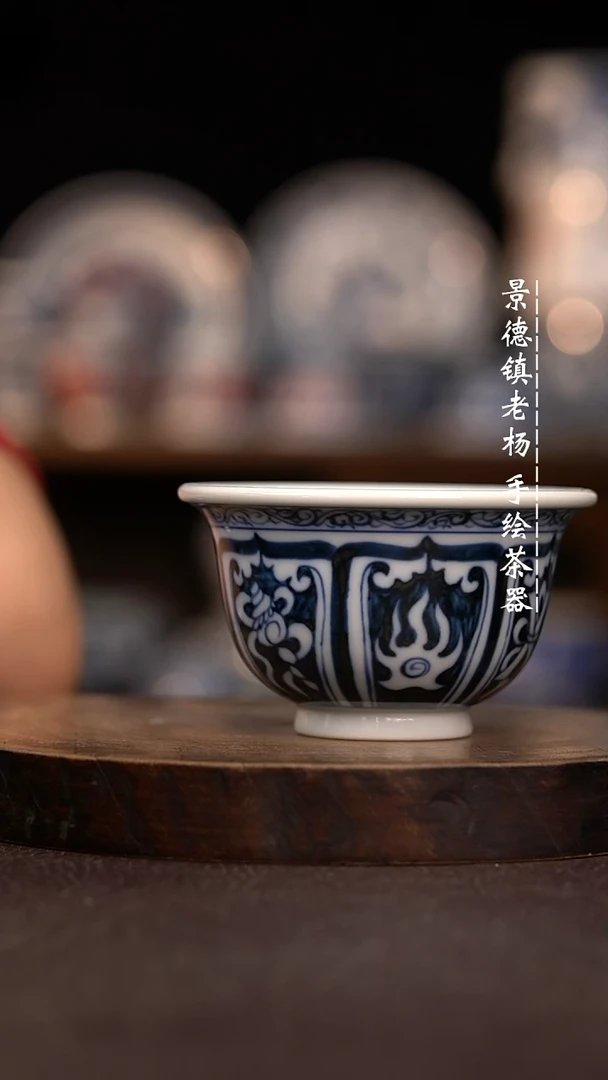 现代手绘茶具瑕不掩瑜大压柴