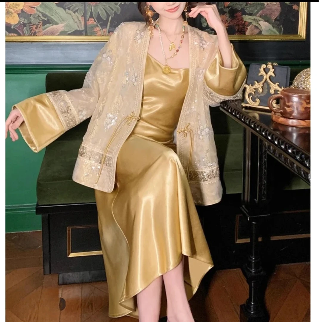 新中式刺绣外套气质设计复古国风长袖春夏上衣轻奢时尚法式设计师