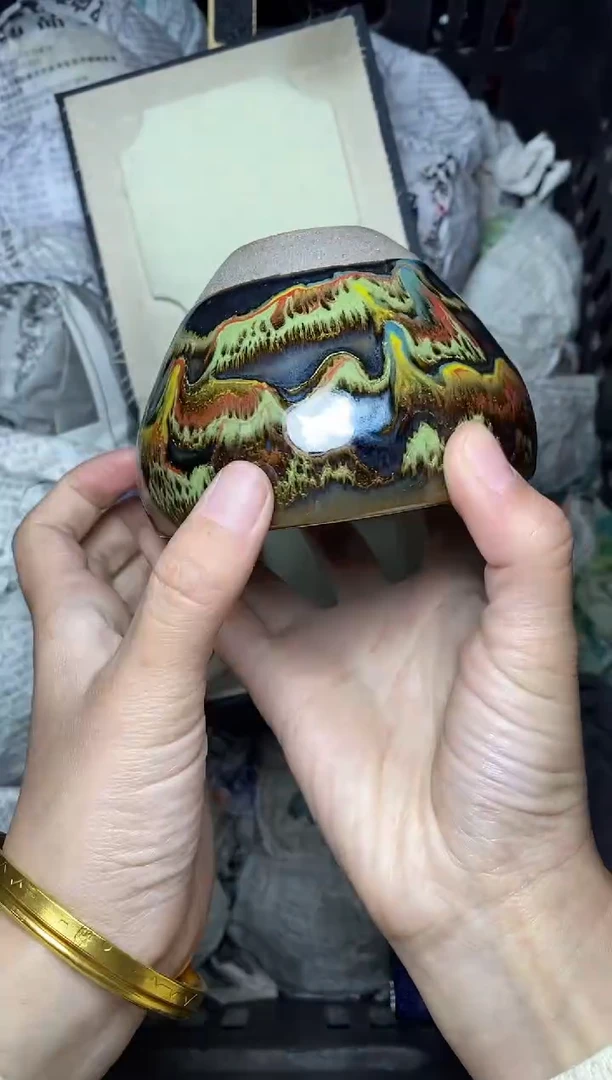 【闪购商品】茶盏七彩山河 盏三疯建盏茶器