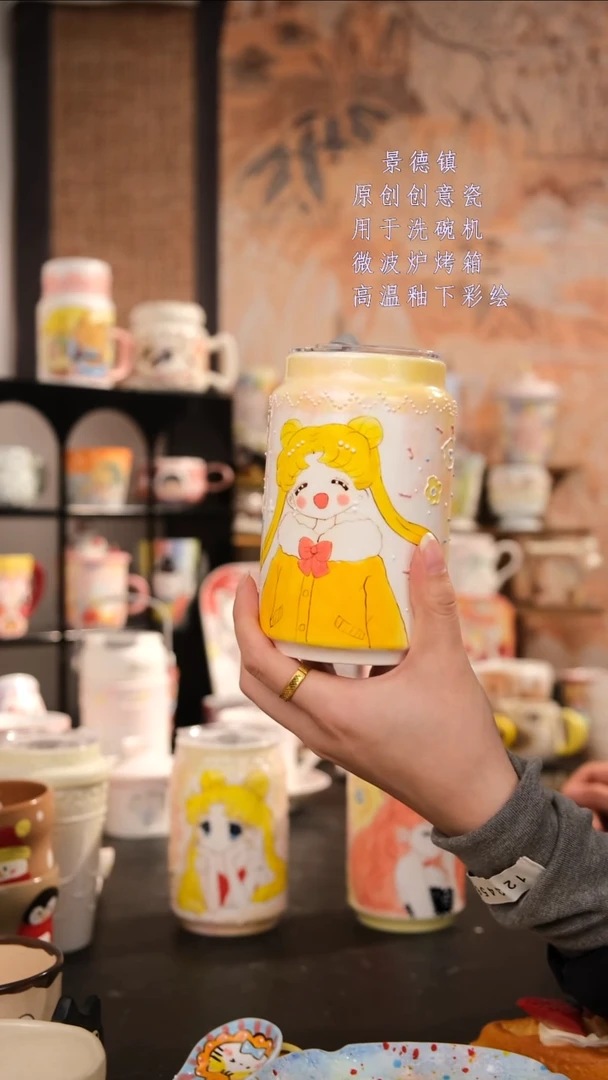 摆件陶旺的可以手工手绘设计师款陶瓷