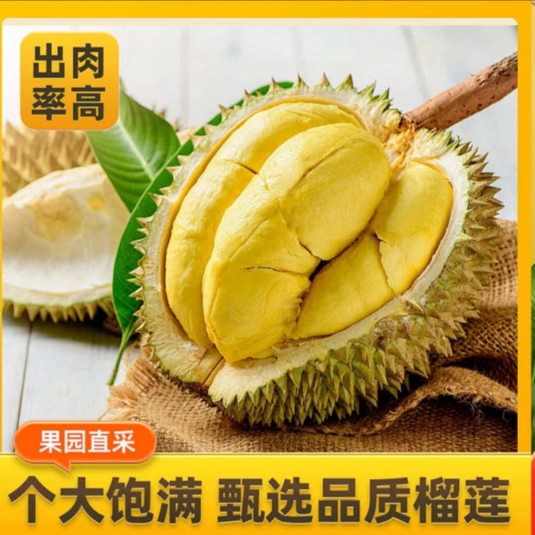 【大龙】泰国进口金枕榴莲干包软糯新鲜巴掌榴莲肉厚核小切勿生切