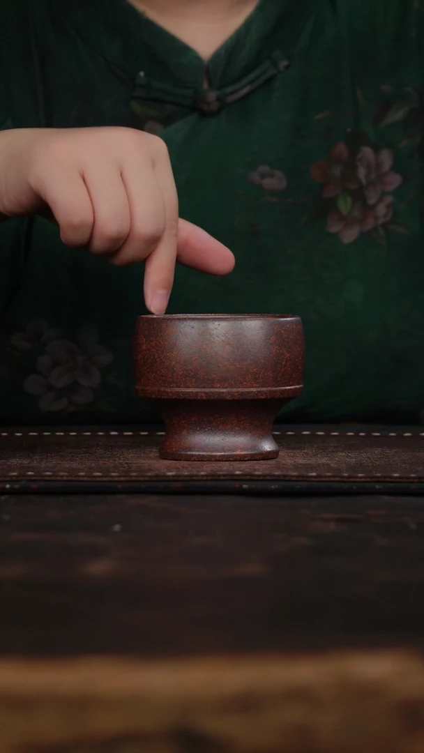 茶杯紫砂福利紫砂柴烧大头杯