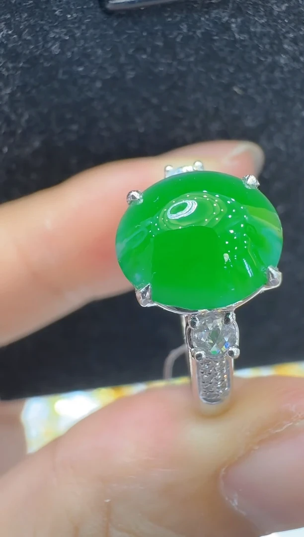 翡翠戒指18K金镶嵌多样性团购发一件