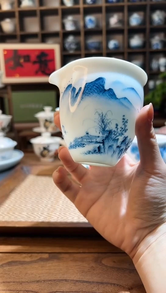 【闪购商品】手绘山水公道杯