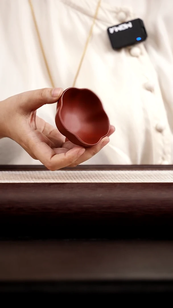 茶杯紫砂朱泥 梅花杯