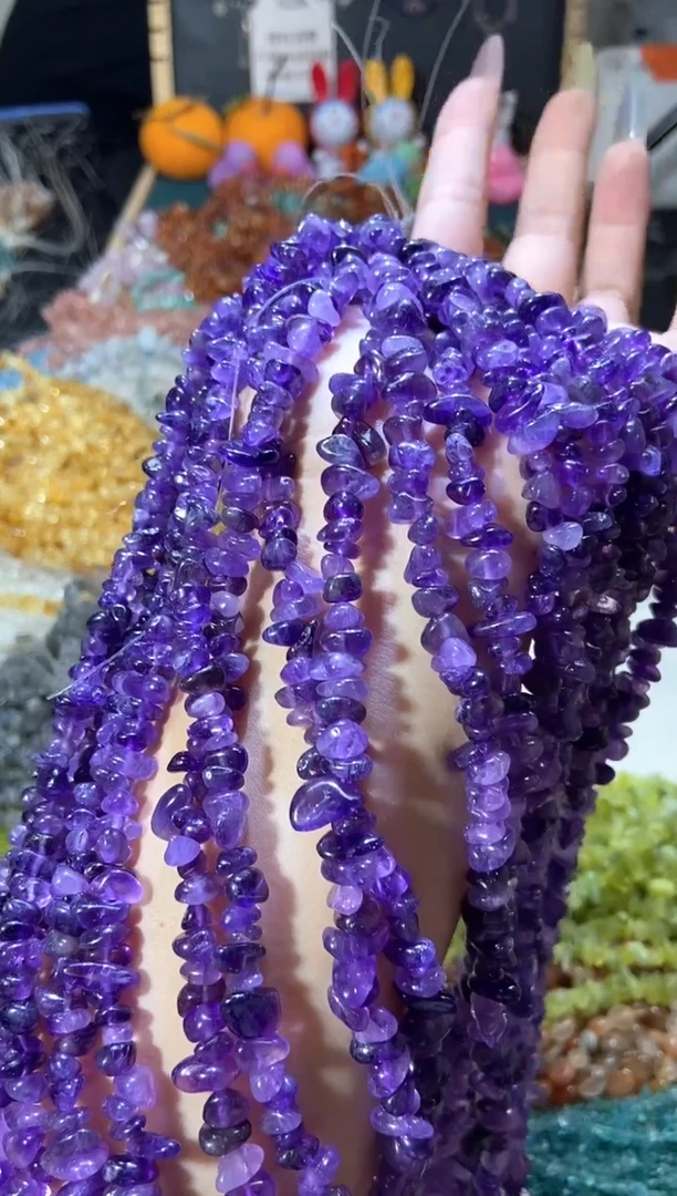 水晶珠宝半成品未镶嵌紫水晶