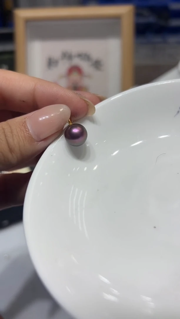 18K金镶嵌吊坠淡水珍珠17