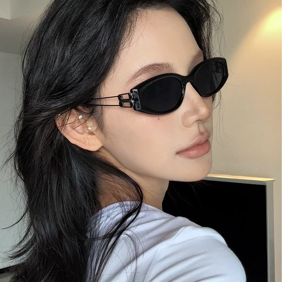 美式复古猫眼墨镜气质高级辣妹酷感眼镜防紫外线太阳镜潮2025新款