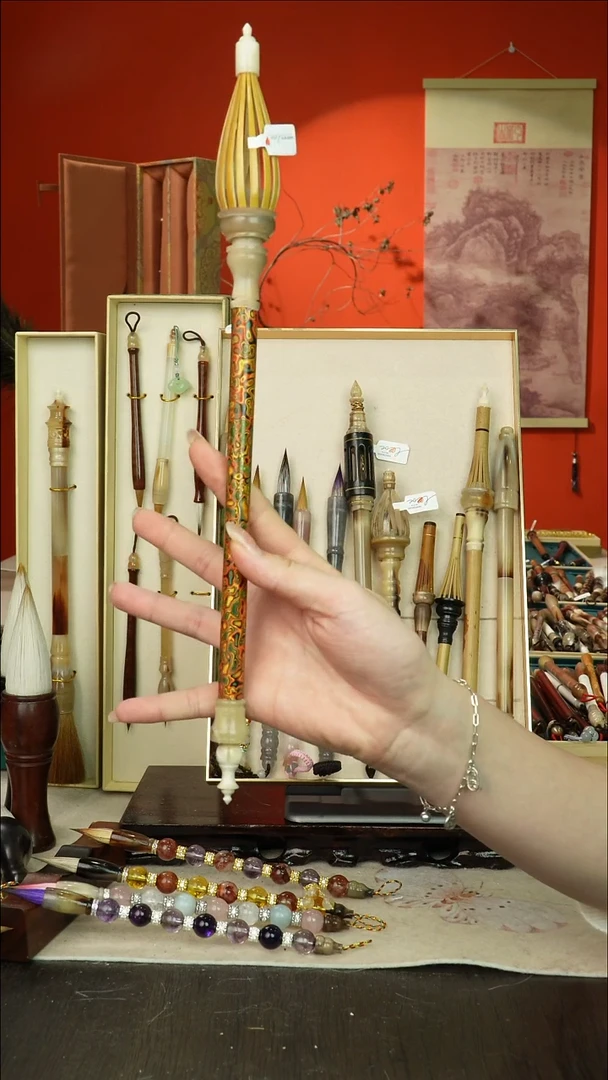 191号闪孤品高货毛笔链接 清水试笔 蘸墨不退