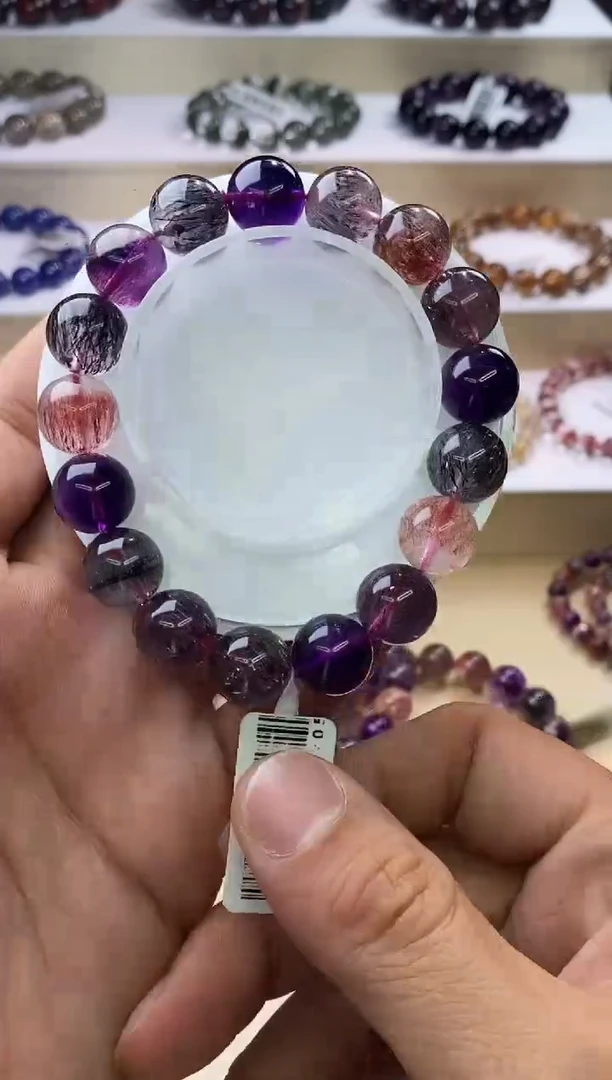 【闪购商品】水晶手链未镶嵌黑加仑超七12m+