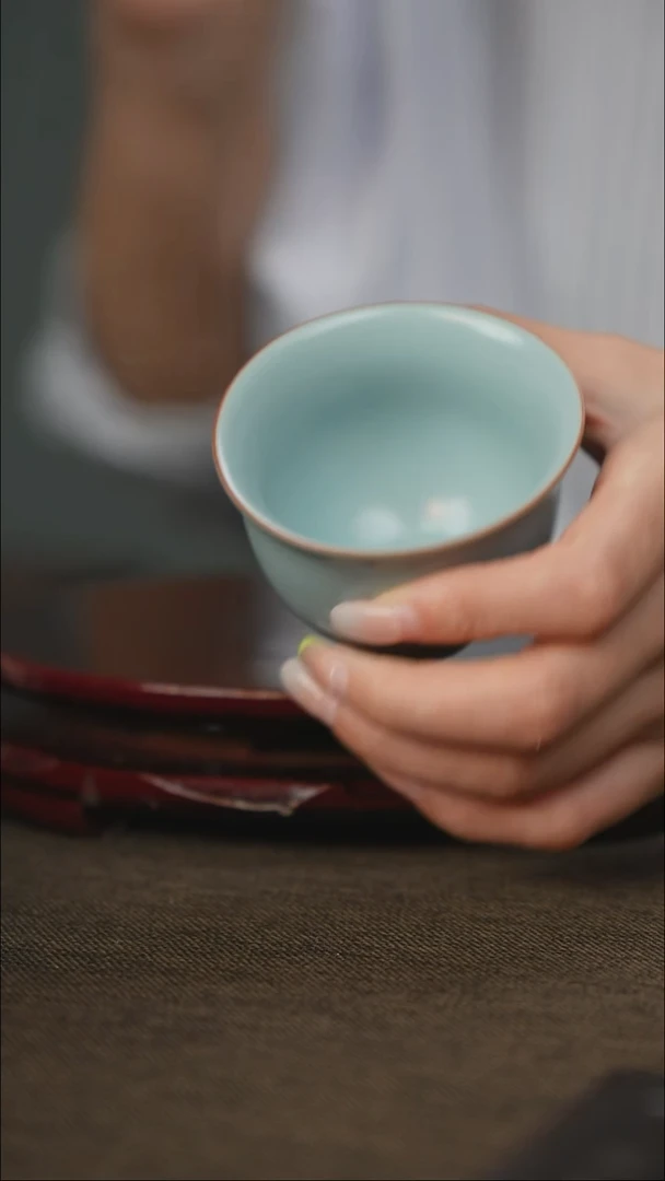 微微瑕 压手杯 无底款