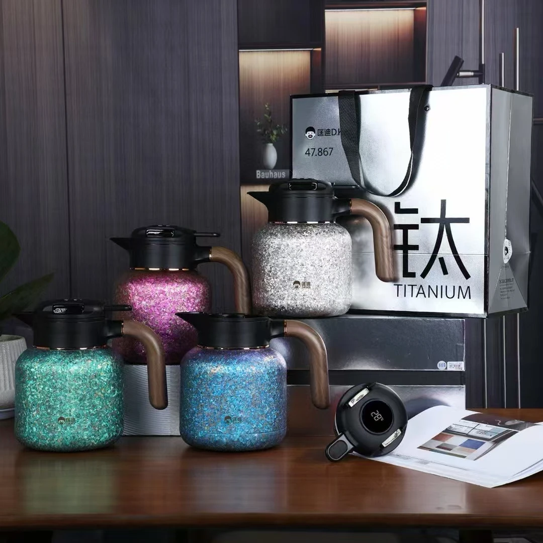 01匡迪9903号纯钛焖茶壶高档大容量智能温显保温壶闷泡茶水壶