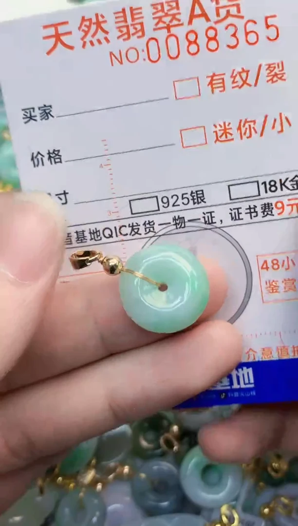 翡翠未镶嵌吊坠(不含链)1