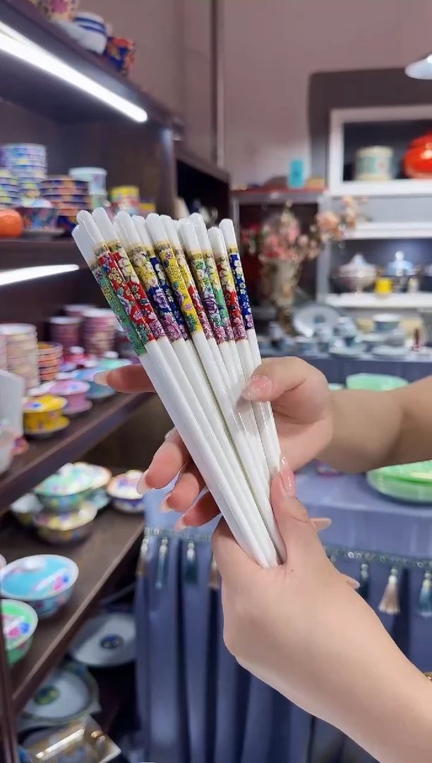 珐琅筷子10双景德镇餐具